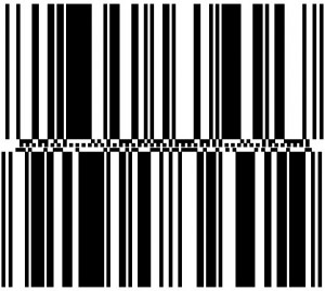 A GS1 stacked databarcode A GS1 stacked databarcode