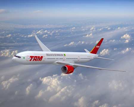 A Boeing 777 aircraft in flight A Boeing 777 aircraft in flight